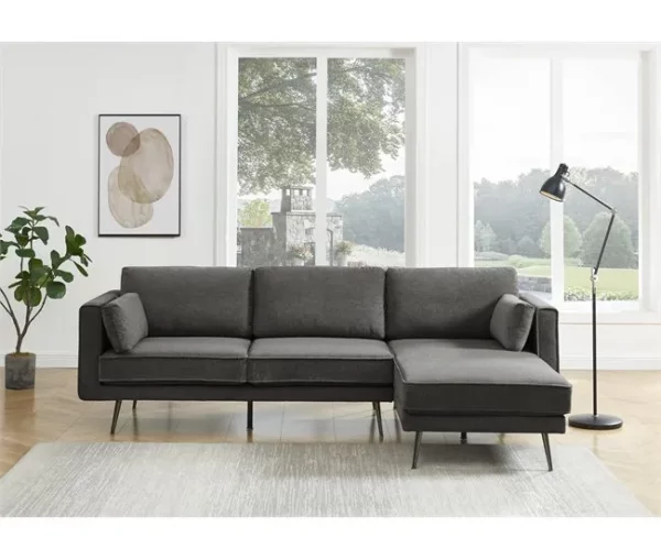 Chaise longue 4 lugares COSMO dereita cinza