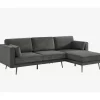 Chaise longue 4 lugares COSMO dereita cinza