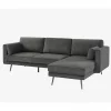 Chaise longue 4 lugares COSMO dereita cinza