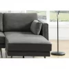 Chaise longue 4 lugares COSMO dereita cinza