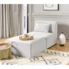 Chaise-longue em bombazine branco sujo LEMVIG