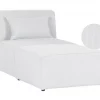 Chaise-longue em bombazine branco sujo LEMVIG