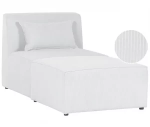 Chaise-longue em bombazine branco sujo LEMVIG