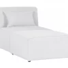 Chaise-longue em bombazine branco sujo LEMVIG