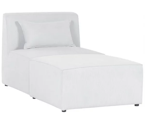 Chaise-longue em bombazine branco sujo LEMVIG