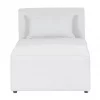 Chaise-longue em bombazine branco sujo LEMVIG
