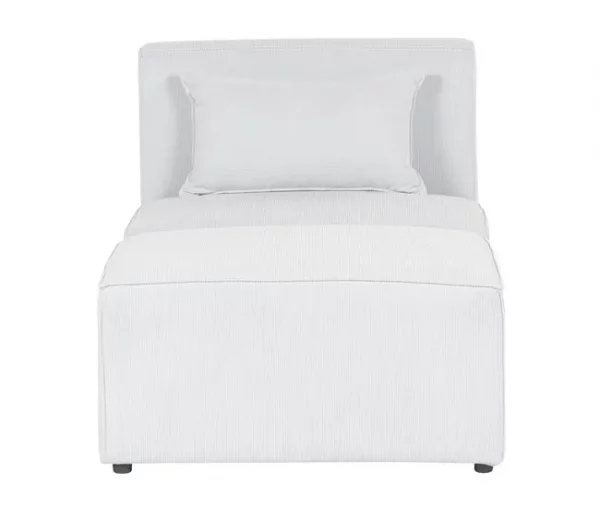 Chaise-longue em bombazine branco sujo LEMVIG