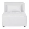 Chaise-longue em bombazine branco sujo LEMVIG