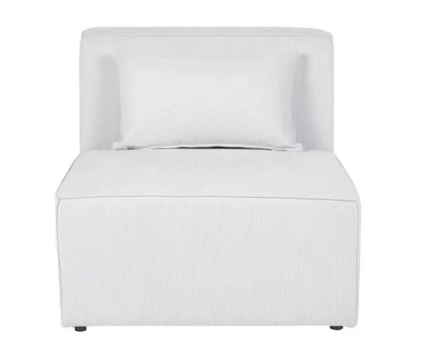 Chaise-longue em bombazine branco sujo LEMVIG