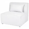 Chaise-longue em bombazine branco sujo LEMVIG