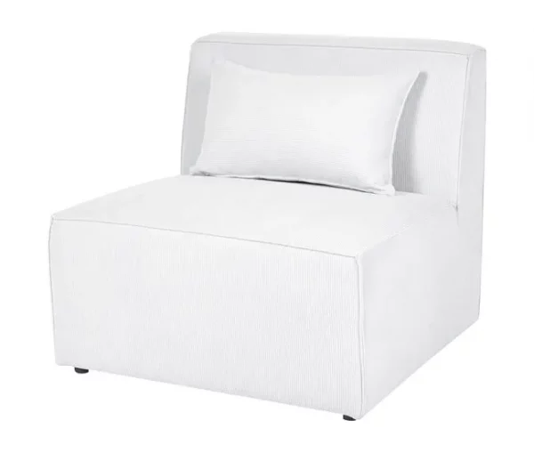 Chaise-longue em bombazine branco sujo LEMVIG