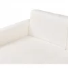 Sofá de canto 3 lugares em tecido bouclé branco creme à direita SIRO
