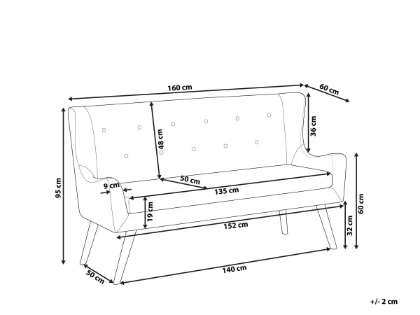 Sofa SKIBBY schwarz CH