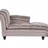 Chaise-longue em tecido castanho LORMONT