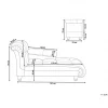 Chaise-longue em tecido castanho LORMONT