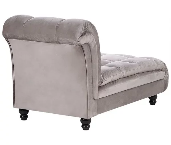 Chaise-longue em tecido castanho LORMONT