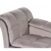Chaise-longue em tecido castanho LORMONT
