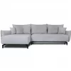 Chaise longue STOCKHOLM com cama e baú esquerda 4 lugares cinza