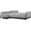 Chaise longue STOCKHOLM com cama e baú esquerda 4 lugares cinza