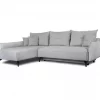 Chaise longue STOCKHOLM com cama e baú esquerda 4 lugares cinza
