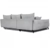 Chaise longue STOCKHOLM com cama e baú esquerda 4 lugares cinza