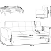 3 Seater, FLORLI, White Boucle, DEF