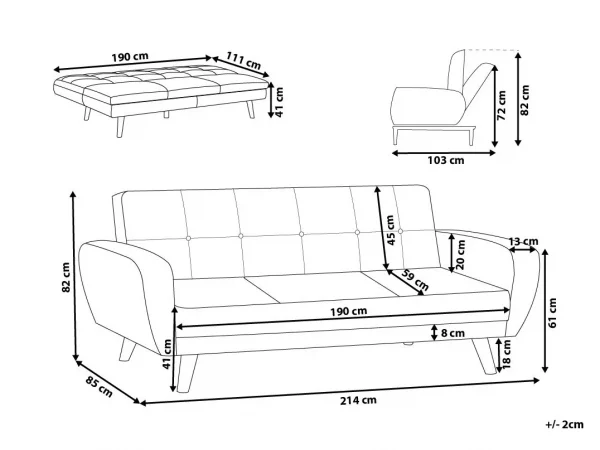 3 Seater, FLORLI, White Boucle, DEF