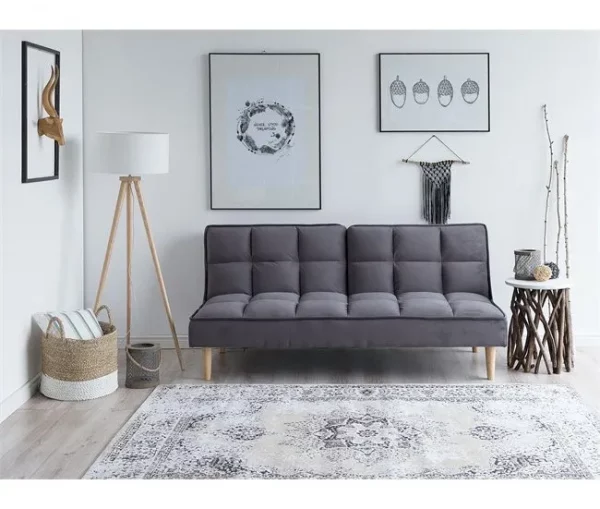 Sofá-cama cinzento escuro SILJAN