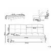 Sofá-cama cinzento escuro SILJAN