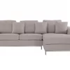 Sofa Eckofa L OSLO beige, aus Stoff ohne Ottomane CH