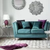 Sofa GAULA, blau-grun, 2-er CH