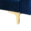 Schlafsofa ABERDEEN Samtstoff Marineblau Ottom. L/R CH