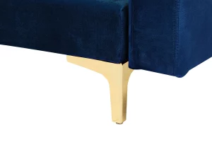 Schlafsofa ABERDEEN Samtstoff Marineblau Ottom. L/R CH