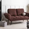 Sofa bed BREKKE, brown boucle