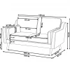 Sofa LOKKA, 2 sitzer grün CH.