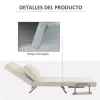 HOMCOM Sofá Cama Individual Poltrona Cama Individual Sofá Reclinável com Almofada para Sala Quarto Escritório Carga 100 kg 65x69x80 cm Creme