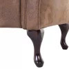 Chaiselongue LATTES rechtsseitig hellbraun - Kunstleder
