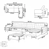 Corner sofa ABERDEEN Velvet Otto+Chair L/R DEF
