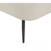 Chaise-longue com encosto à direita em veludo branco ARCEY