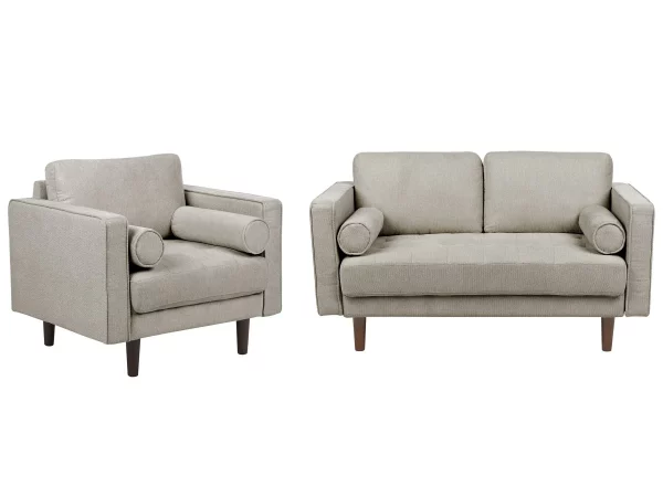 2 Seater + Armchair NURMO Taupe DEF