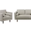 2 Seater + Armchair NURMO Taupe DEF