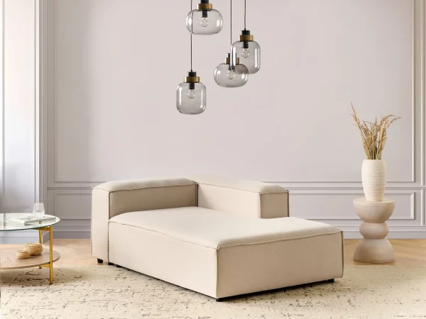 Left Fabric Chaise Lounge Beige ARDAL