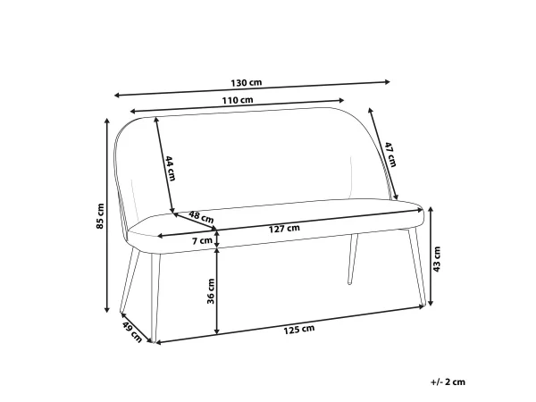 Sofa OSBY Samtstoff dunkelgrün CH