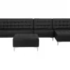 Schlafsofa ABERDEEN Kunstl. schwarz Otto+Mittel L/R CH