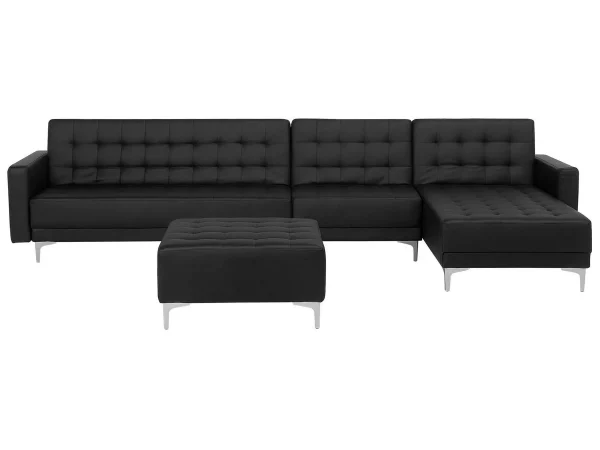 Schlafsofa ABERDEEN Kunstl. schwarz Otto+Mittel L/R CH