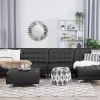 Schlafsofa ABERDEEN Kunstl. schwarz Otto+Mittel L/R CH