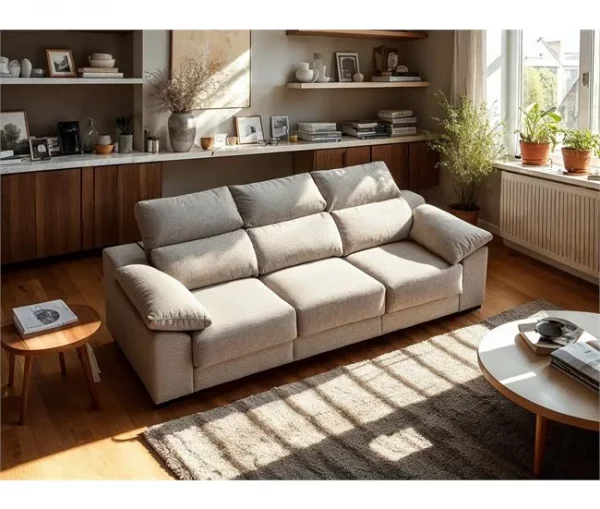 Sofá 4 lugares XL KLEE cor bege