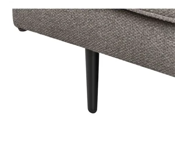Chaise-longue em tecido castanho à esquerda MIRAMAS