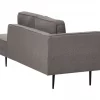 Chaise-longue em tecido castanho à esquerda MIRAMAS