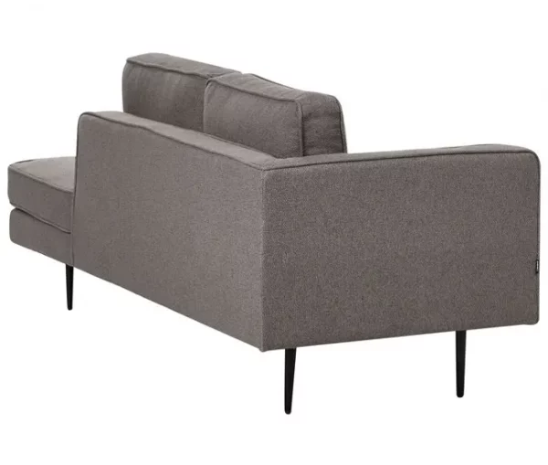 Chaise-longue em tecido castanho à esquerda MIRAMAS